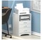 Bedside Tables for Bedroom with USB Ports Outlet & Open Storage, White Nightstand with Charging Station, Contemporary End Side Table with Three Drawers, Wooden Cabinet Stand by Sofa